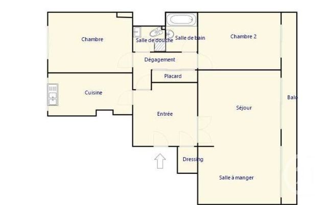 Appartement T4 à vendre - 4 pièces - 95.85 m2 - PARIS - 75016 - ILE-DE-FRANCE - Century 21 Auteuil Seine