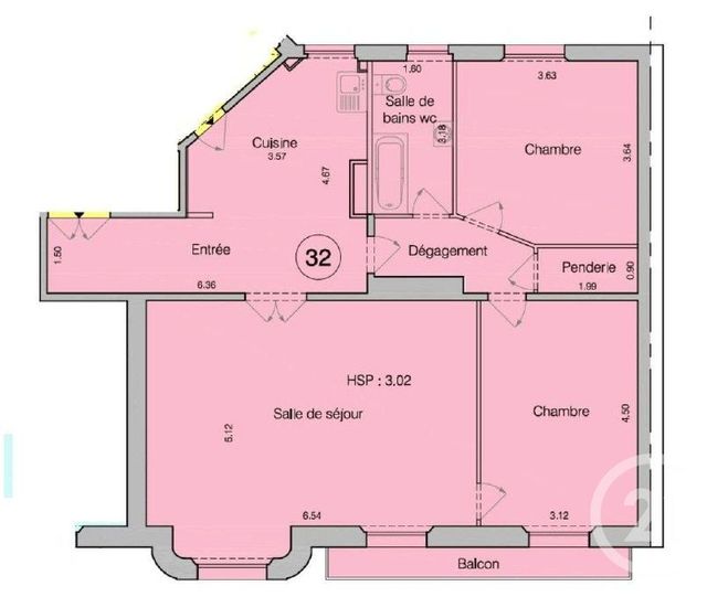 Appartement T4 à vendre - 4 pièces - 93.43 m2 - PARIS - 75016 - ILE-DE-FRANCE - Century 21 Auteuil Seine