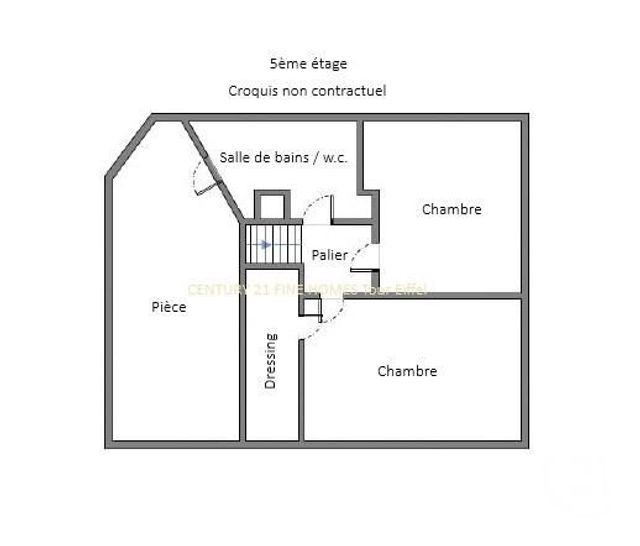 Appartement F6 à vendre - 6 pièces - 102.19 m2 - PARIS - 75016 - ILE-DE-FRANCE - Century 21 Auteuil Seine